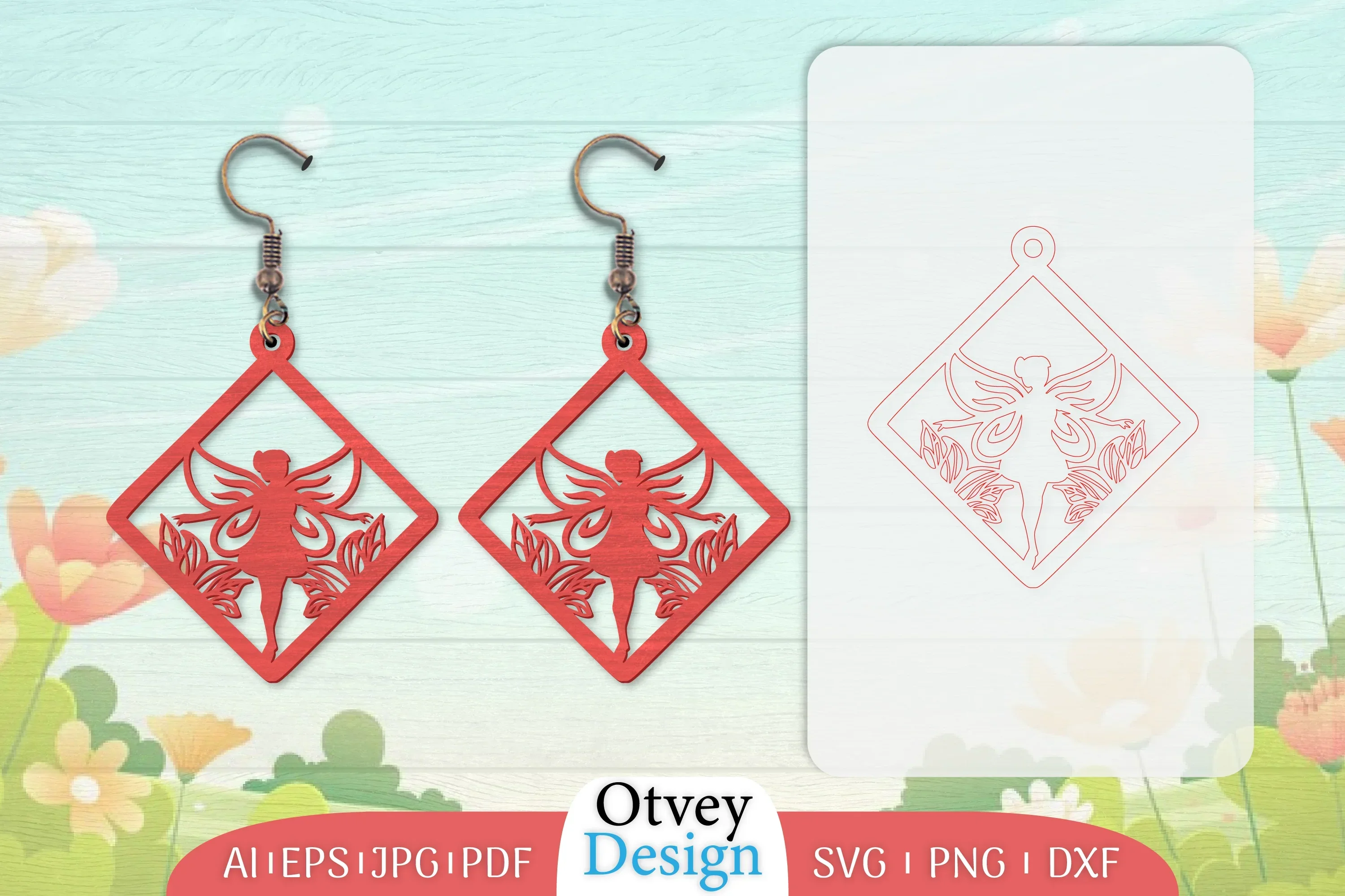 Fairy Earring Lasercut SVG Bundle