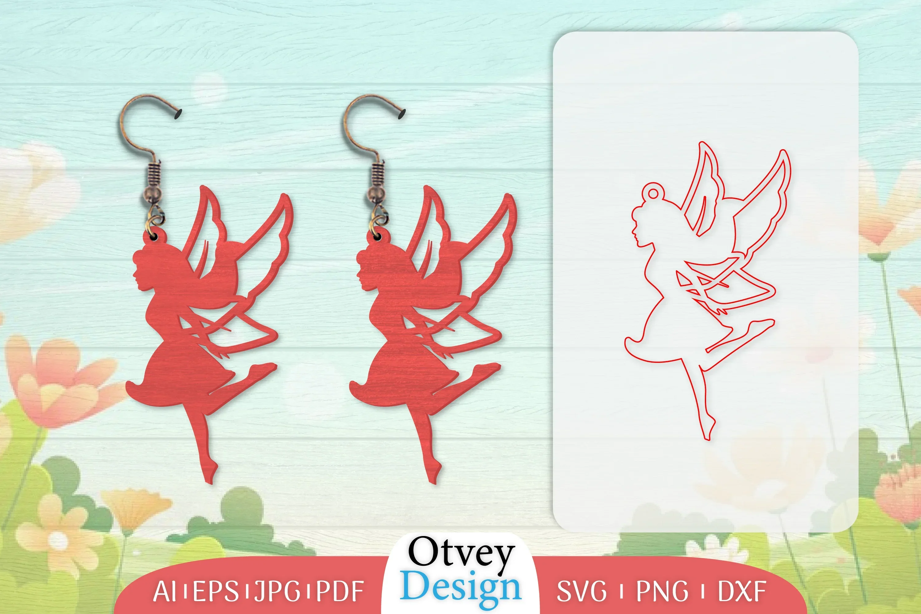 Fairy Earring Lasercut SVG Bundle