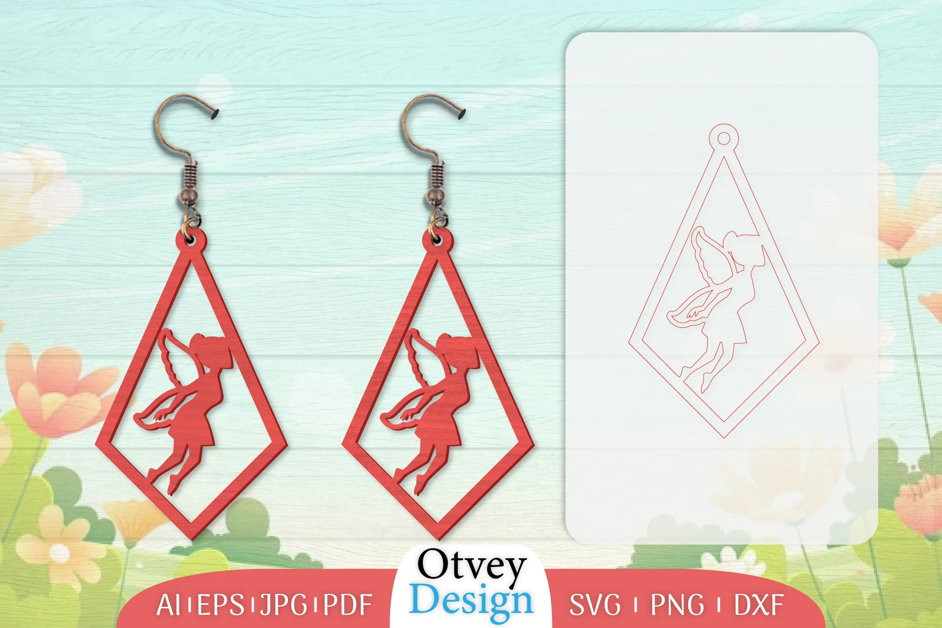 Fairy Earring Lasercut SVG Bundle
