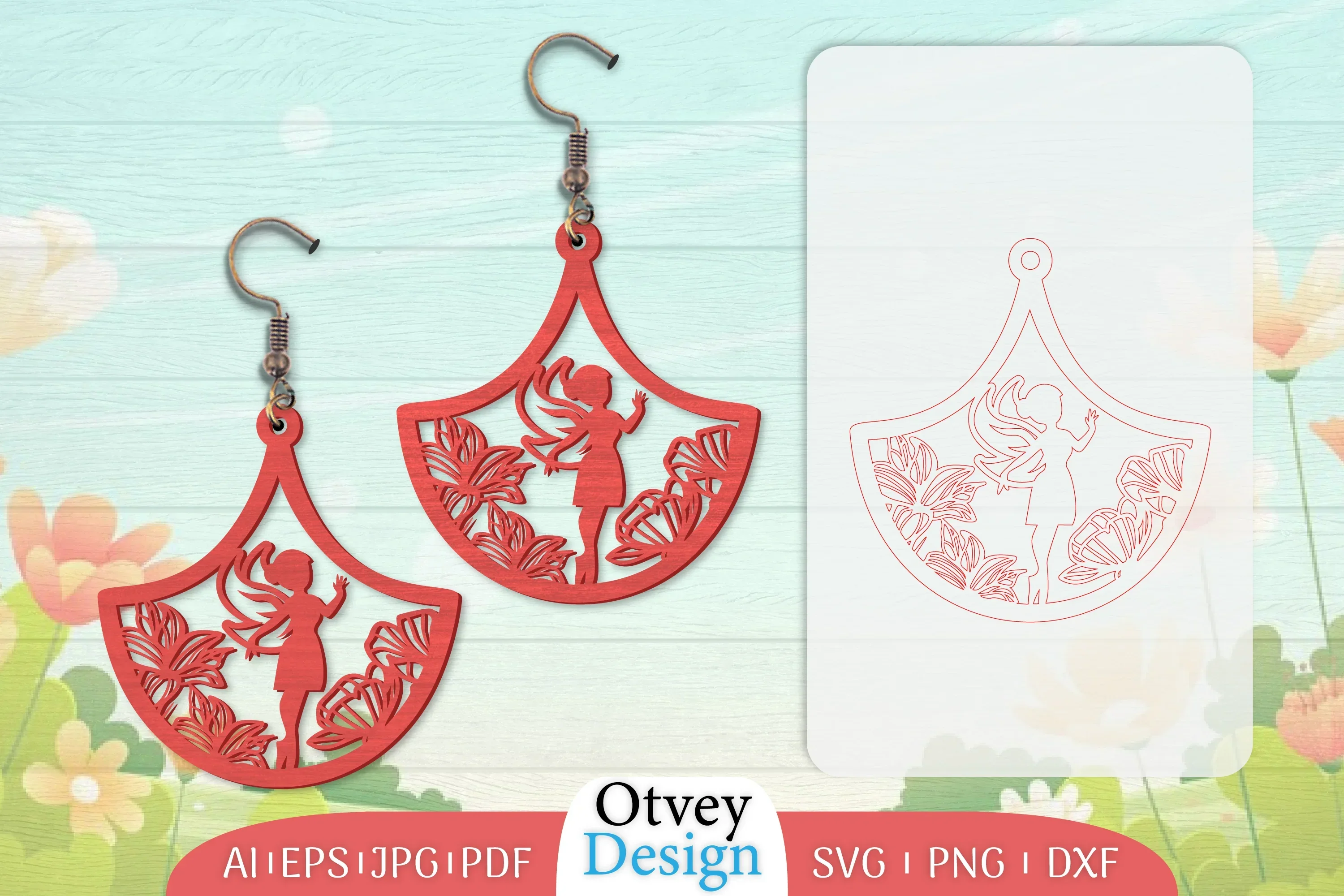 Fairy Earring Lasercut SVG Bundle