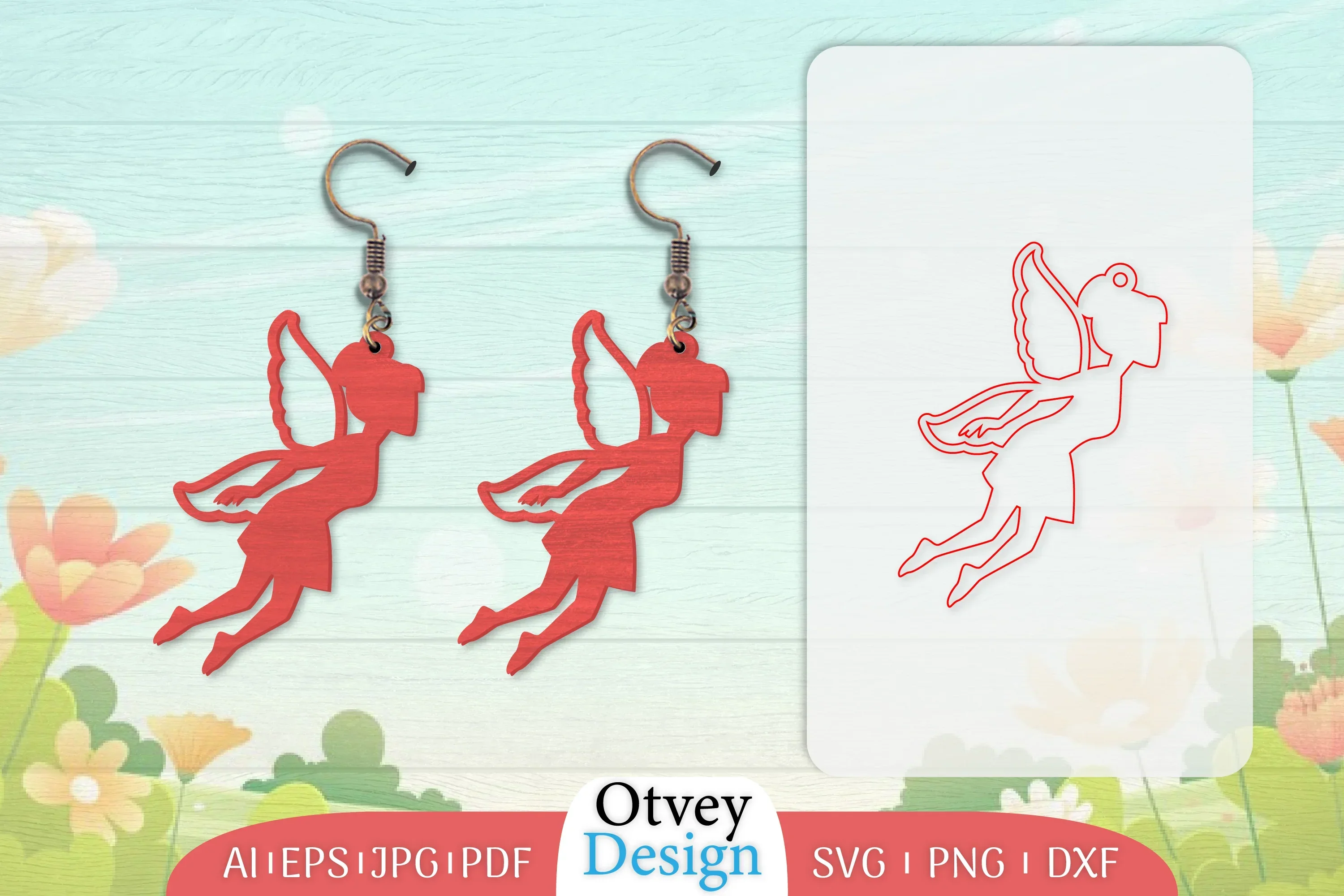 Fairy Earring Lasercut SVG Bundle