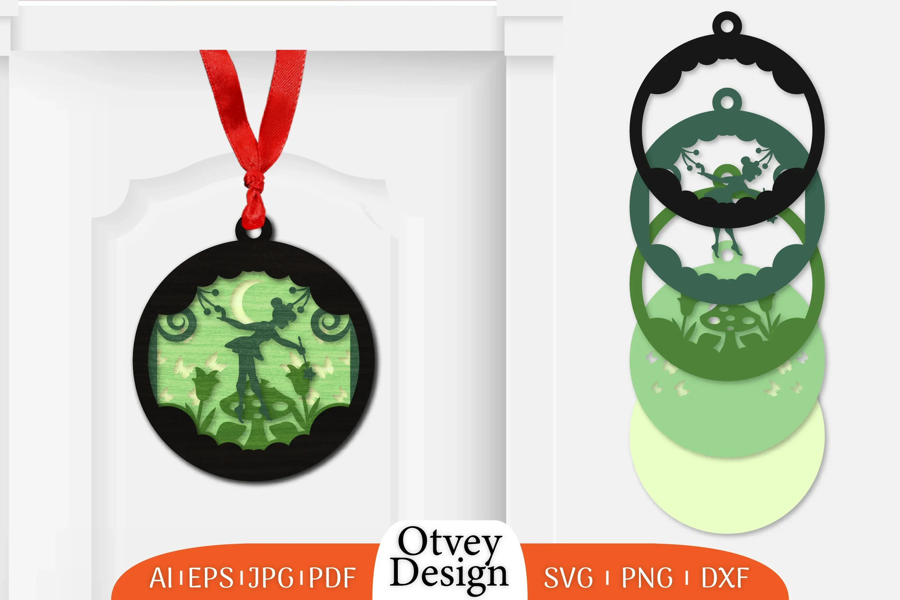 Fairy Ornament Lasercut SVG Bundle