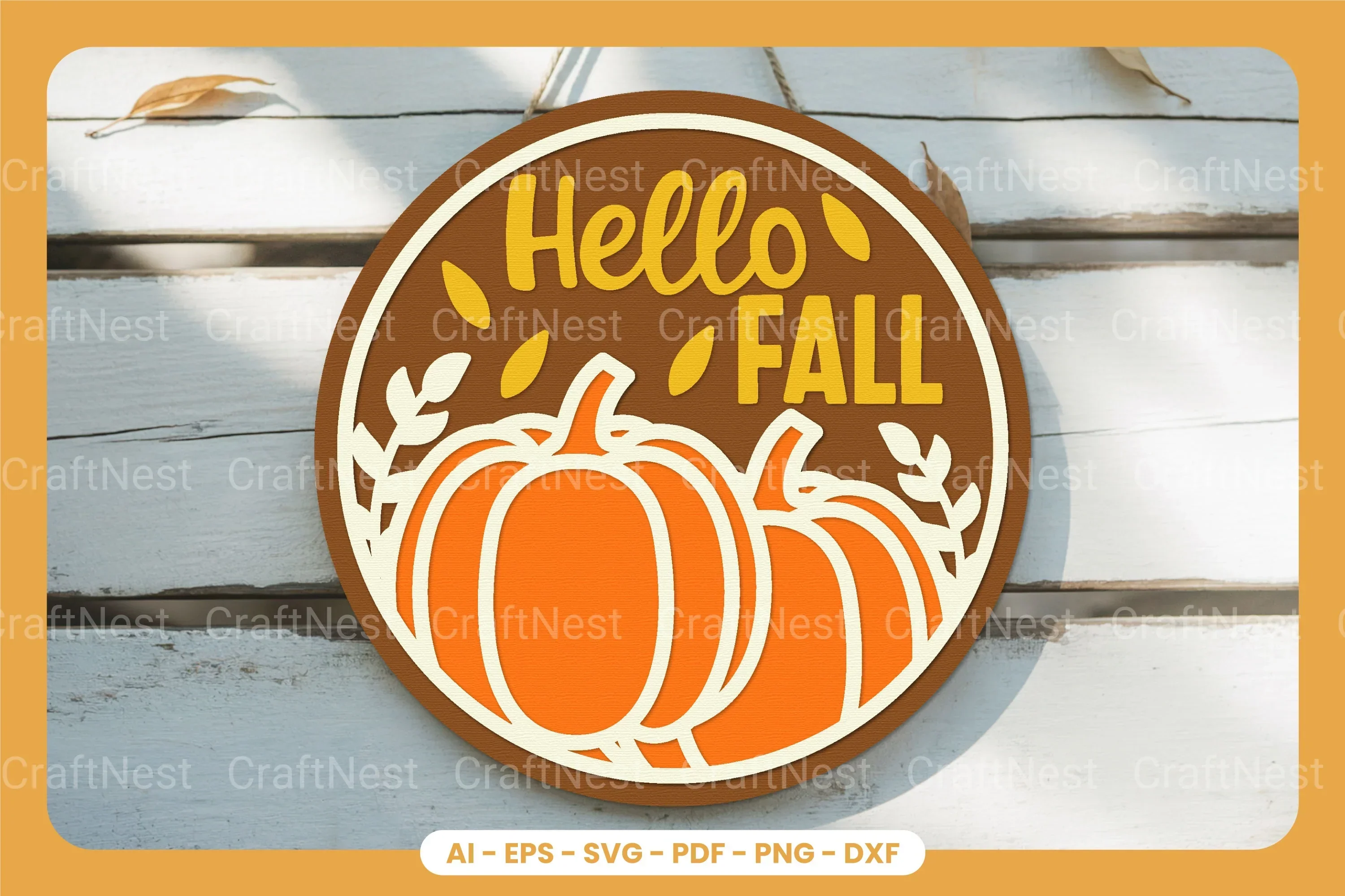Fall Door Sign Lasercut SVG Bundle