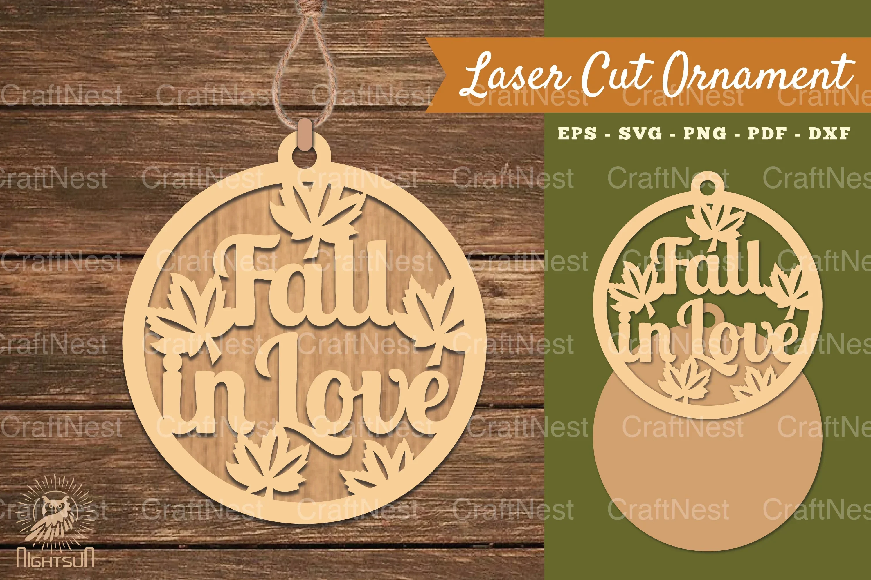 Fall In Love Laser Cut Ornament SVG Bundle