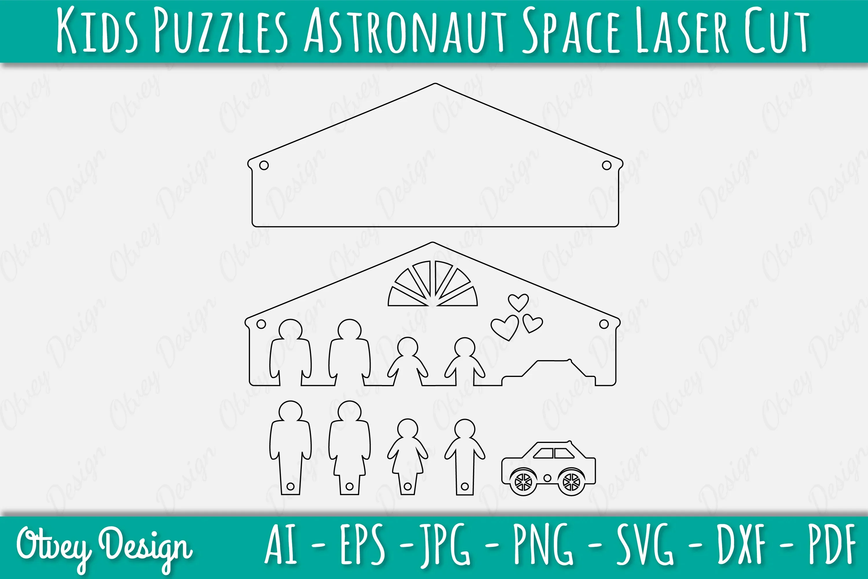 Family Keychain SVG Home Key Holder Laser Cut SVG Bundle - Image 2