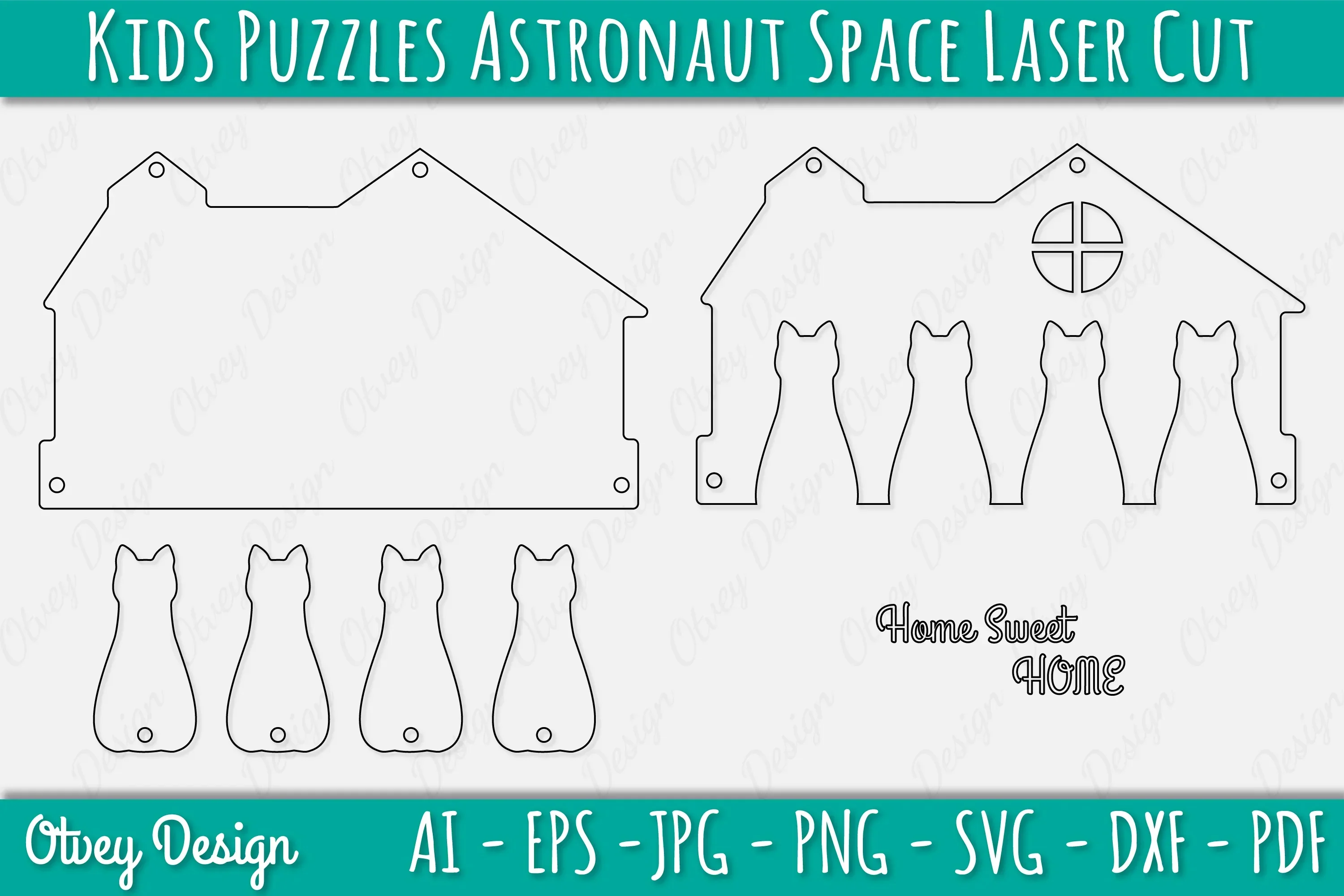 Family Keychain SVG Home Key Holder Laser Cut SVG Bundle - Image 2