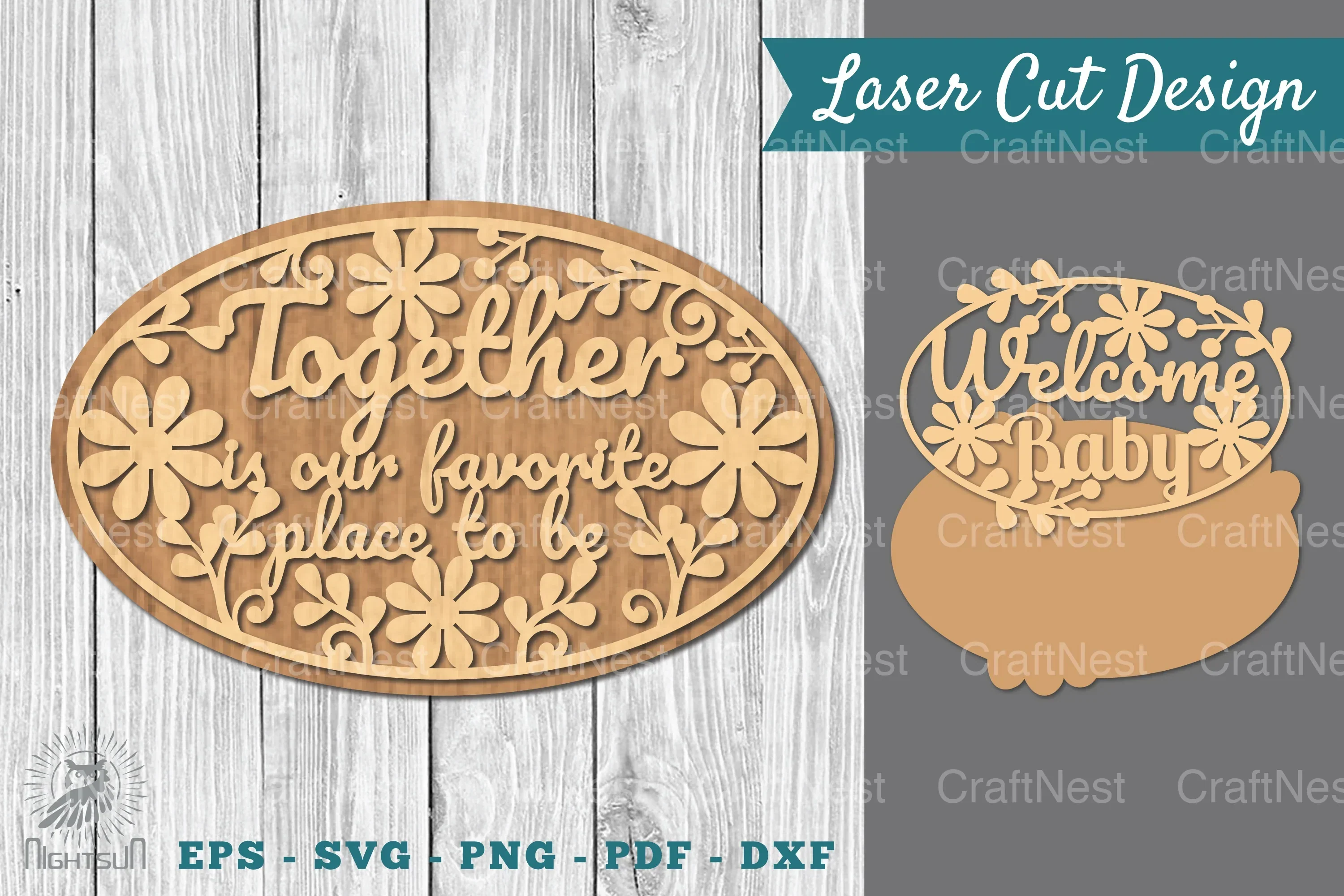 Family Quotes Laser Cut Sign SVG Bundle
