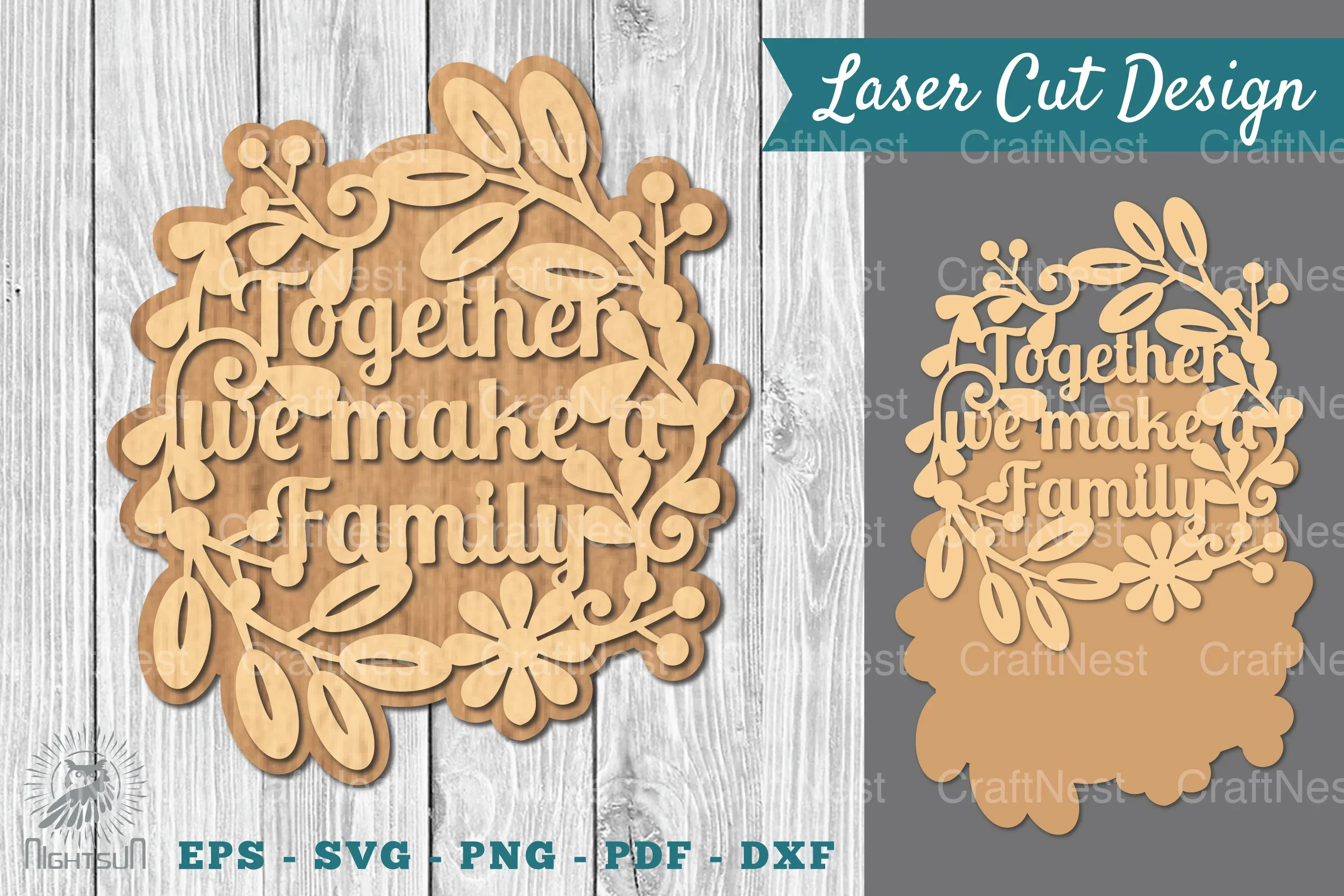 Family Quotes Laser Cut Sign SVG Bundle