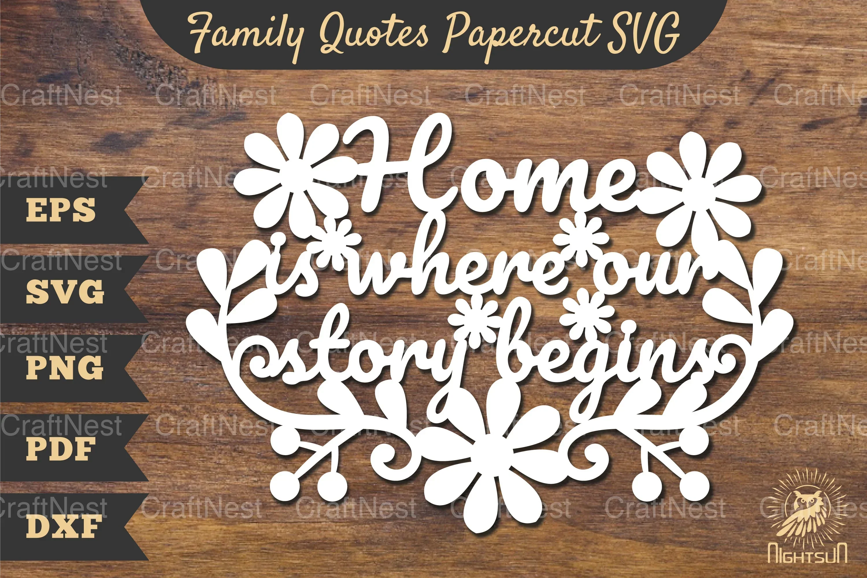 Family Quotes Papercut SVG Bundle