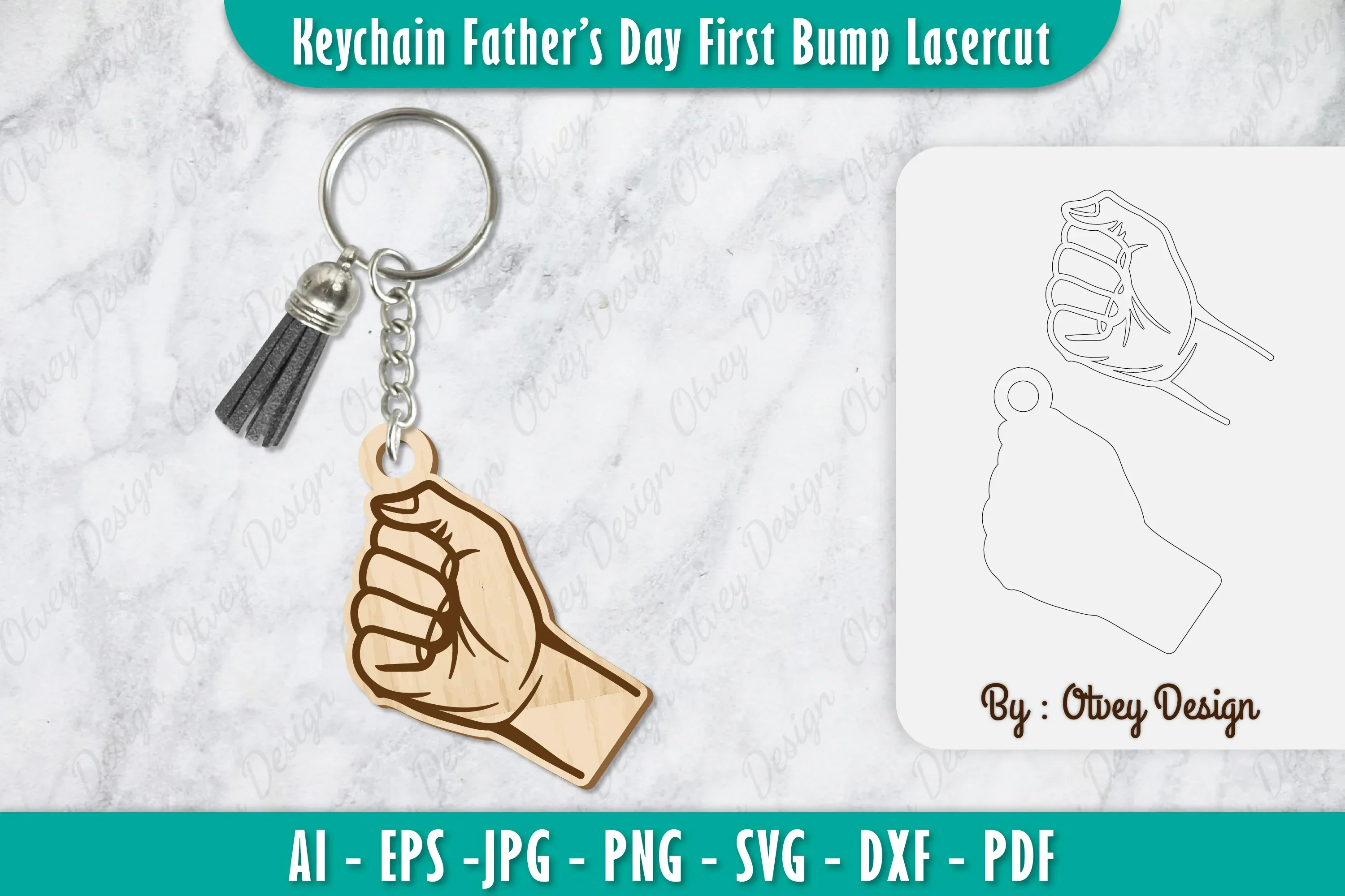 Father's Day First Bump Keychain SVG Bundle