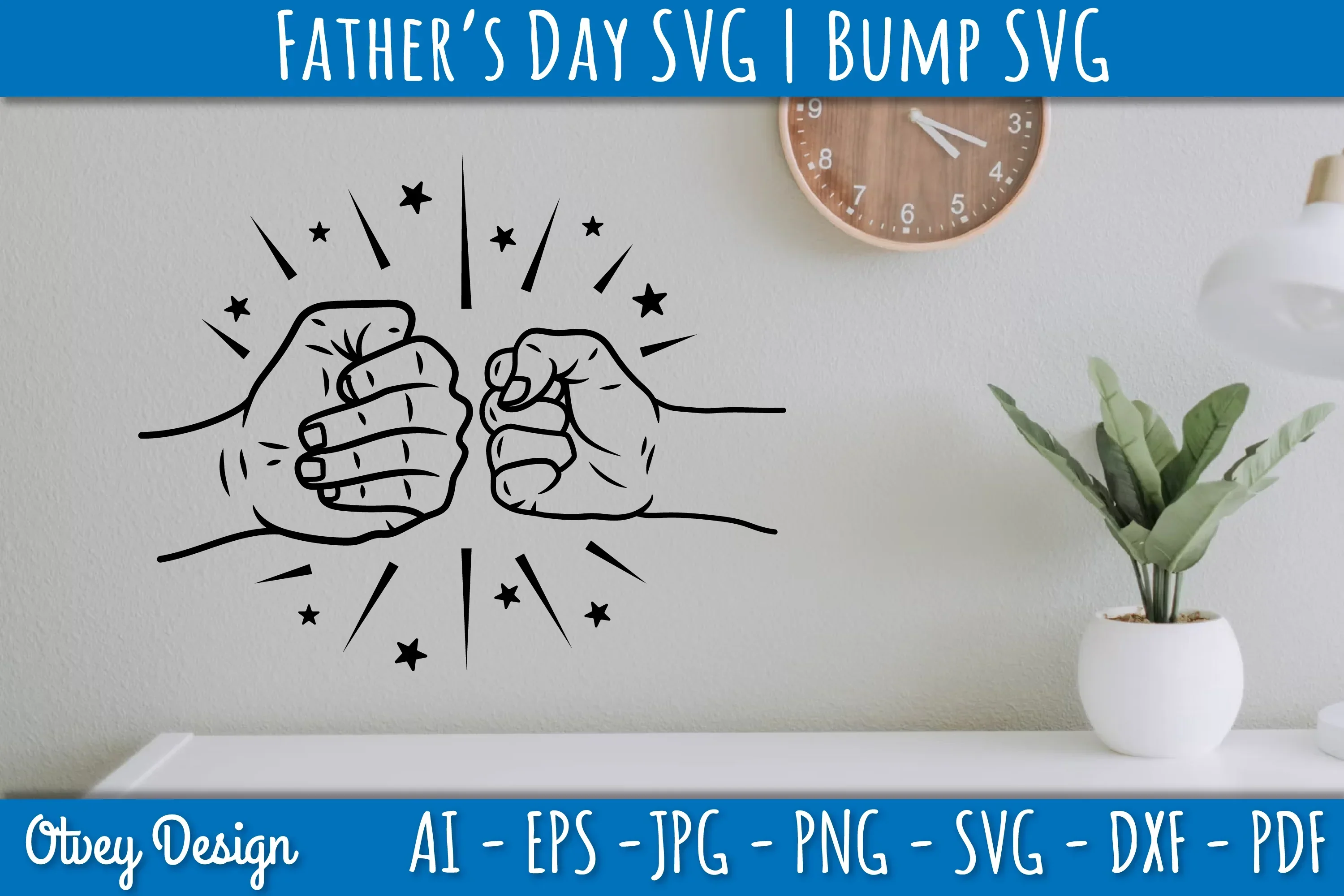 Father's Day Fist Bump SVG Bundle - Image 4