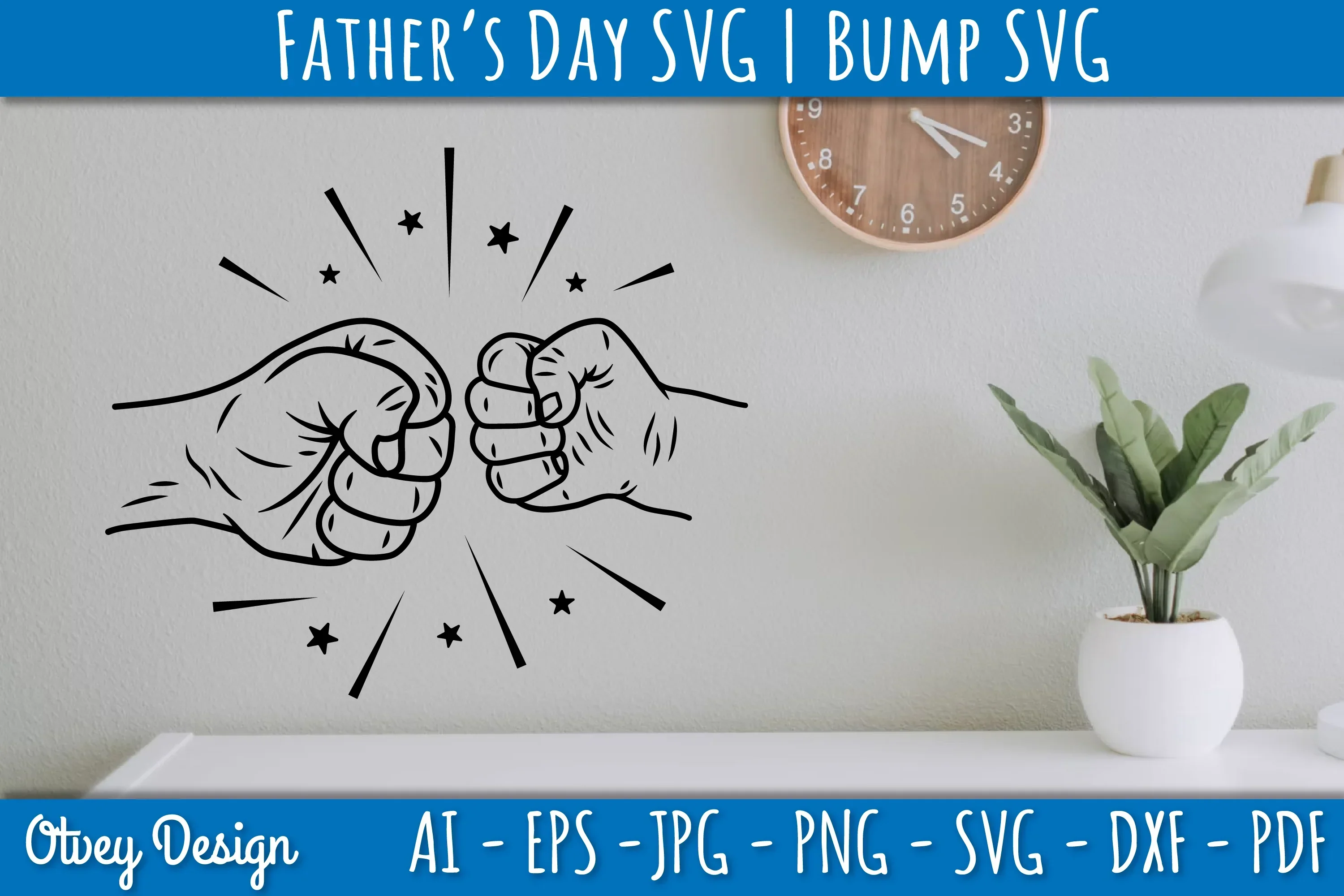 Father's Day Fist Bump SVG Bundle - Image 4