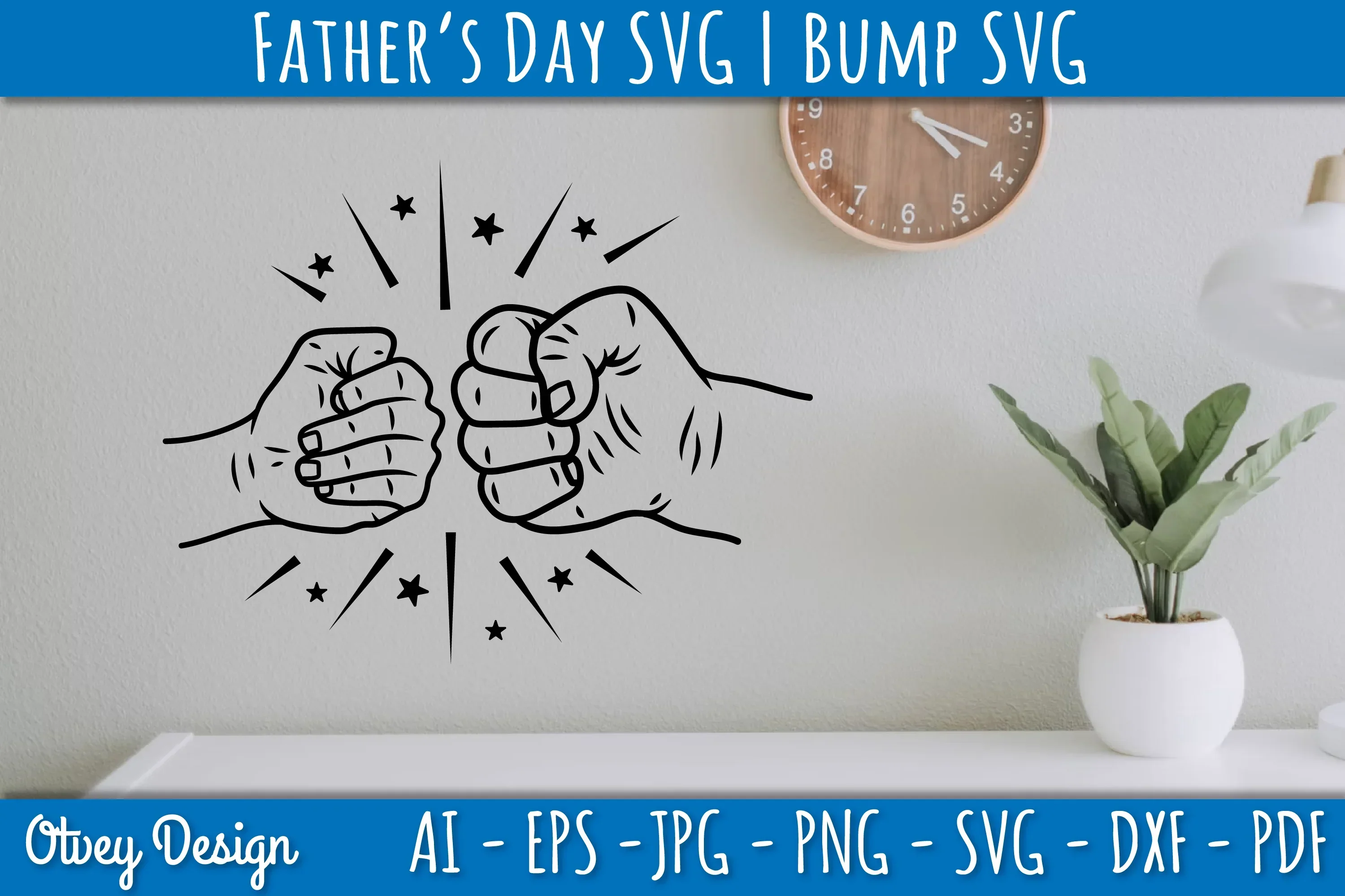 Father's Day Fist Bump SVG Bundle - Image 4