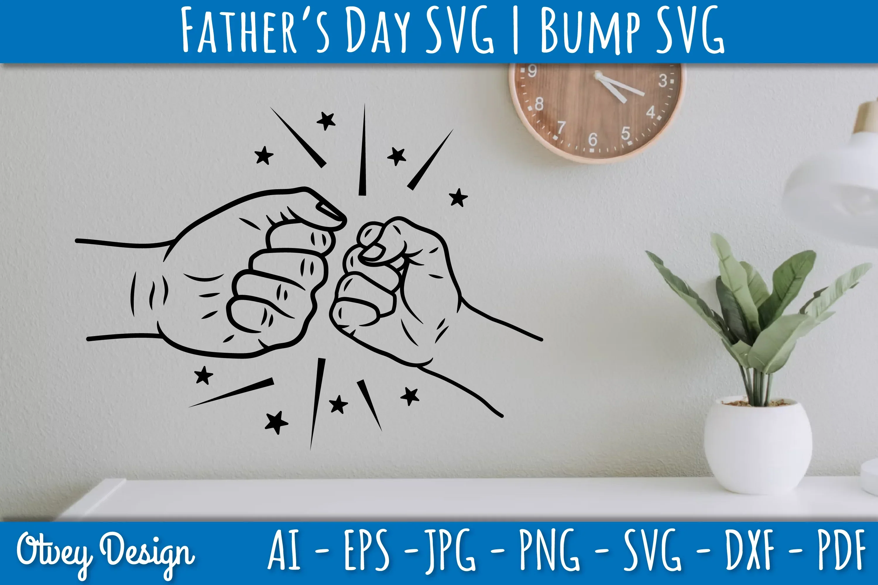 Father's Day Fist Bump SVG Bundle - Image 4