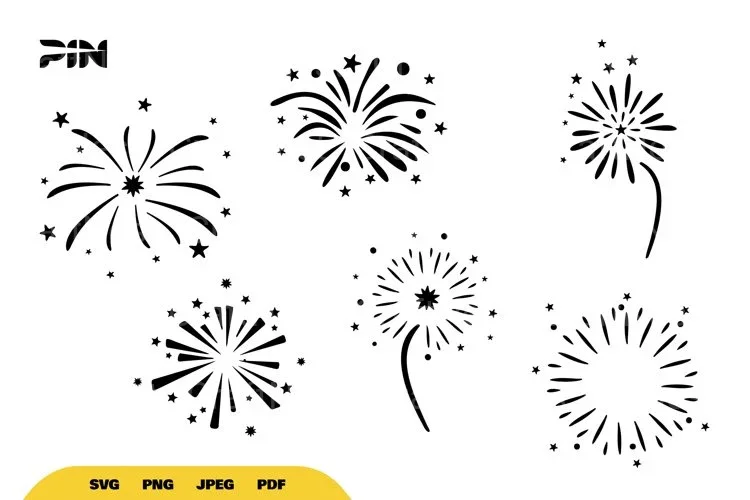 Fireworks Silhouette SVG Bundle