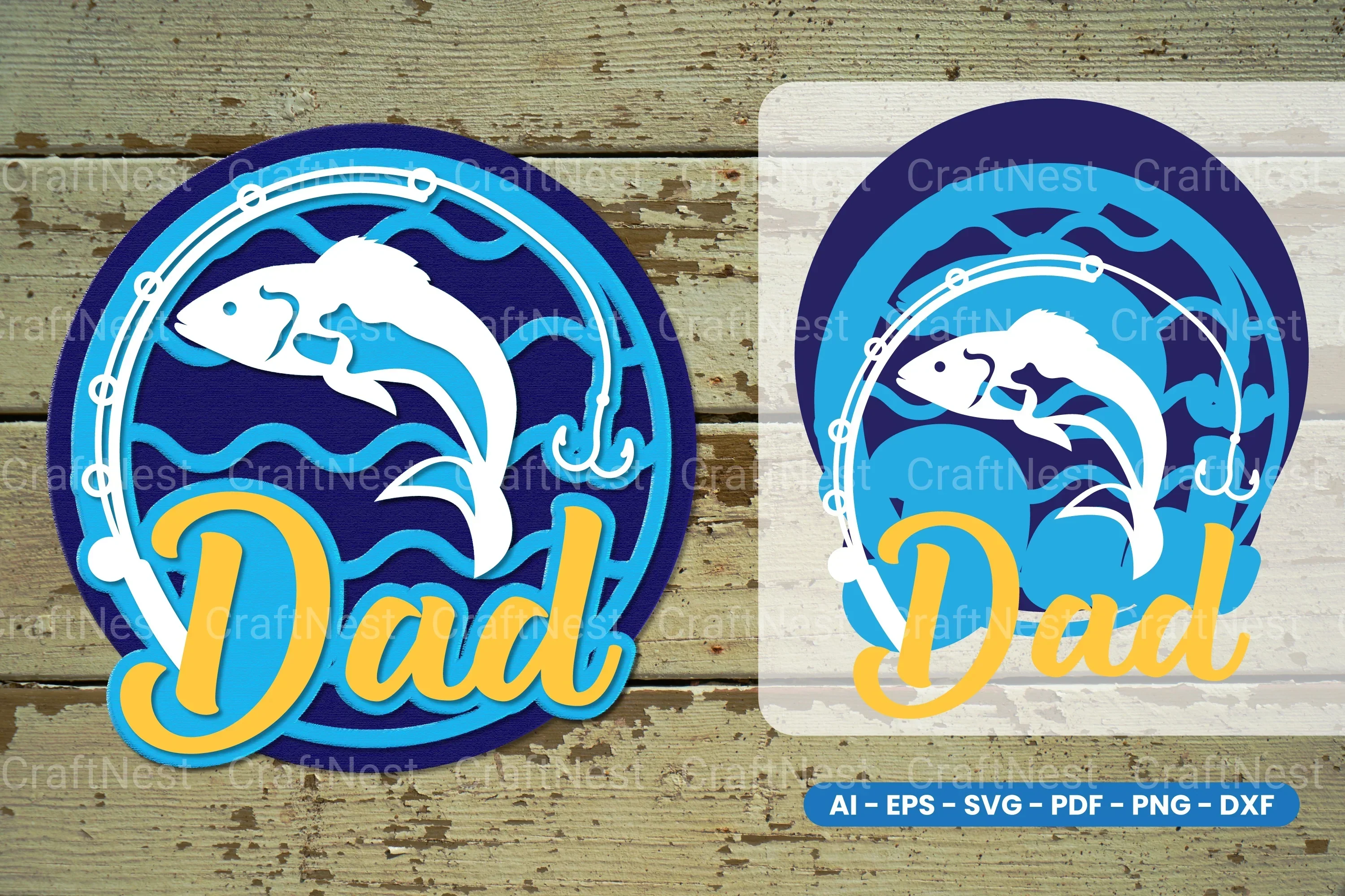 Fishing Dad Laser Cut SVG Bundle