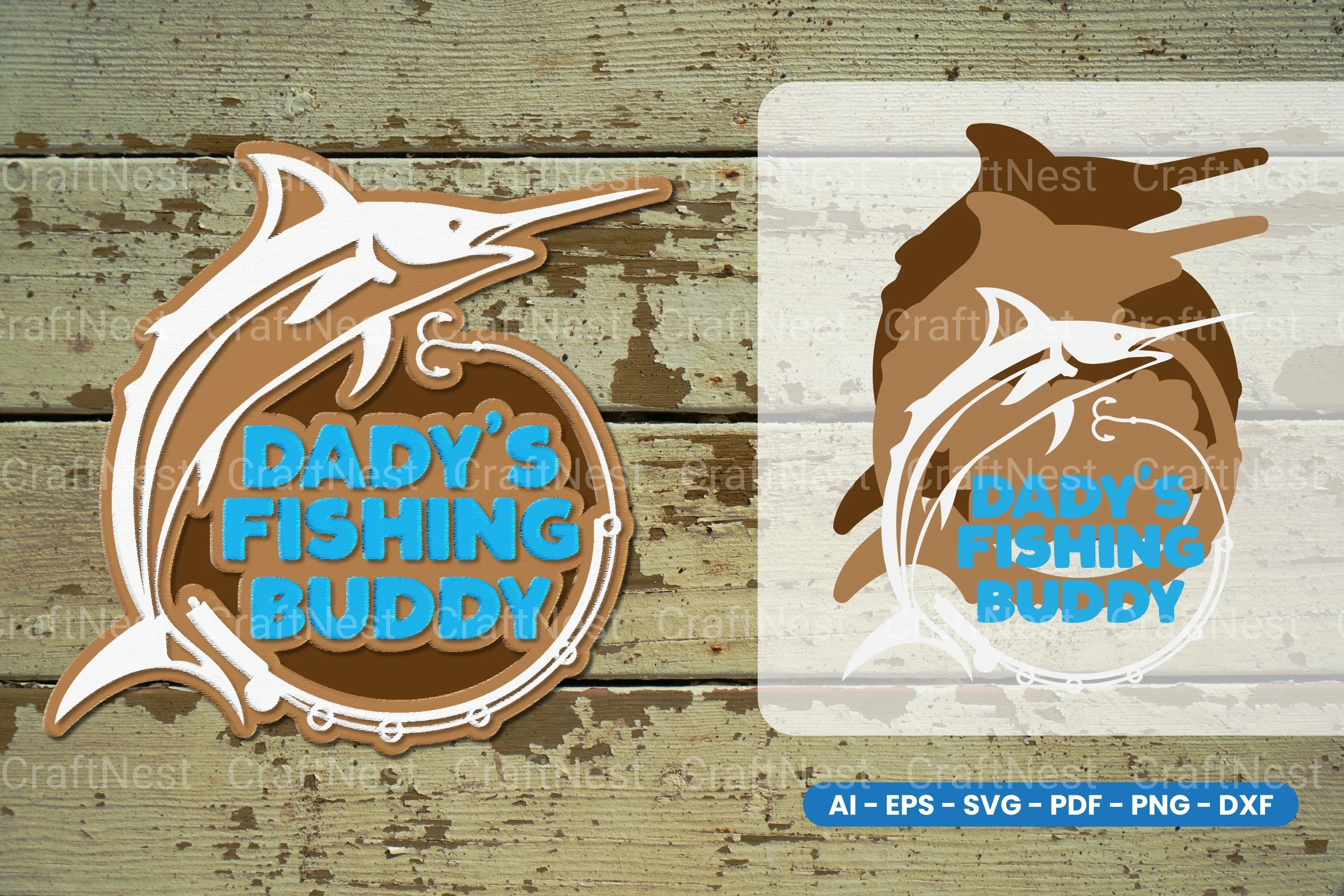 Fishing Dad Lasercut SVG Bundle
