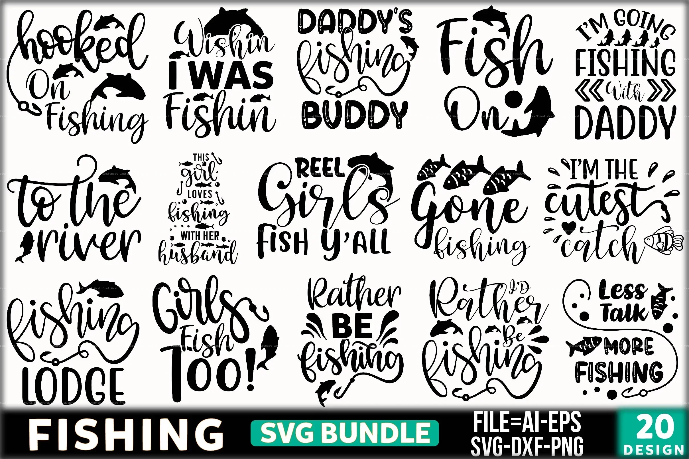 Fishing Design SVG Bundle - Image 2