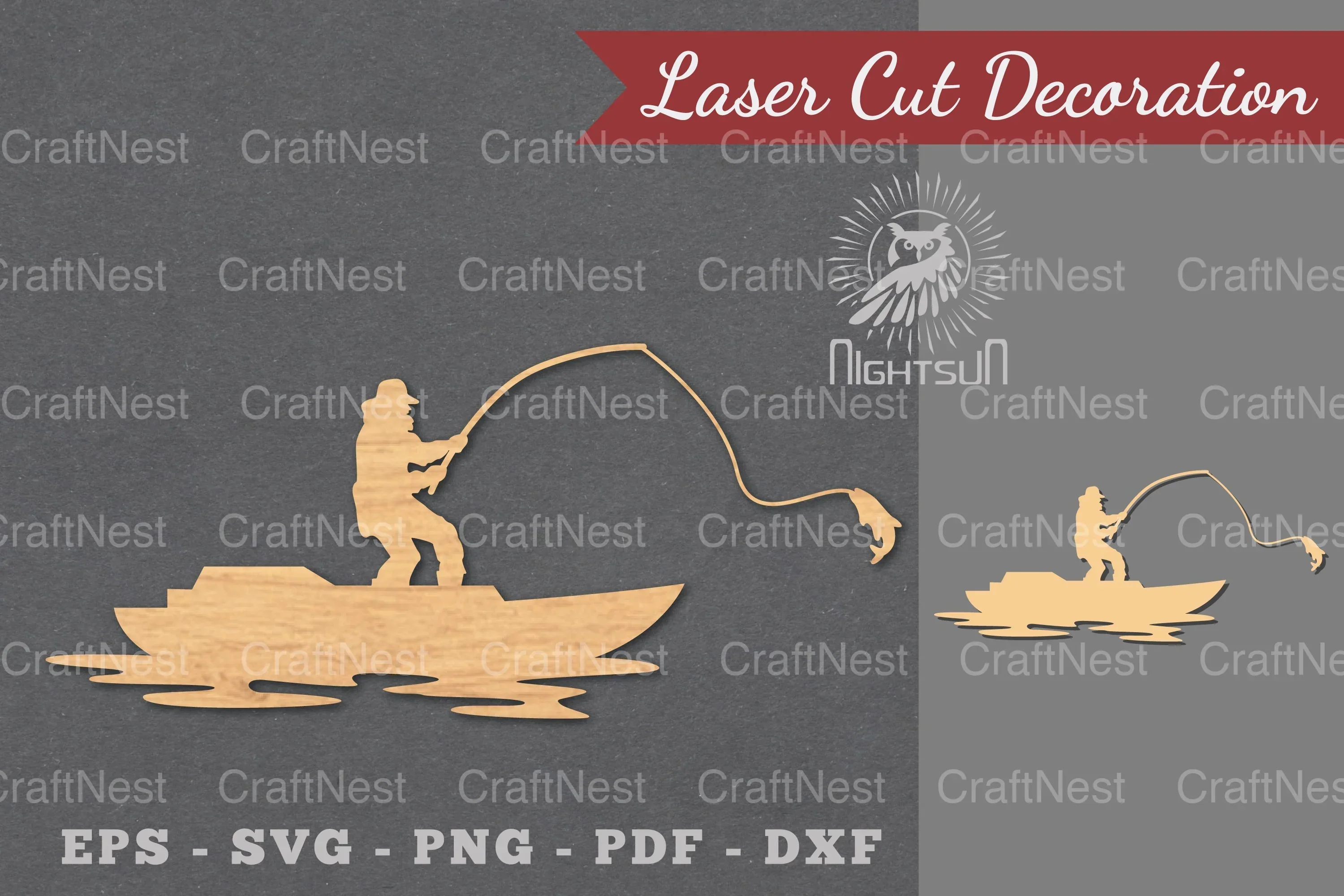 Fishing Laser Cut Decoration Bundle
