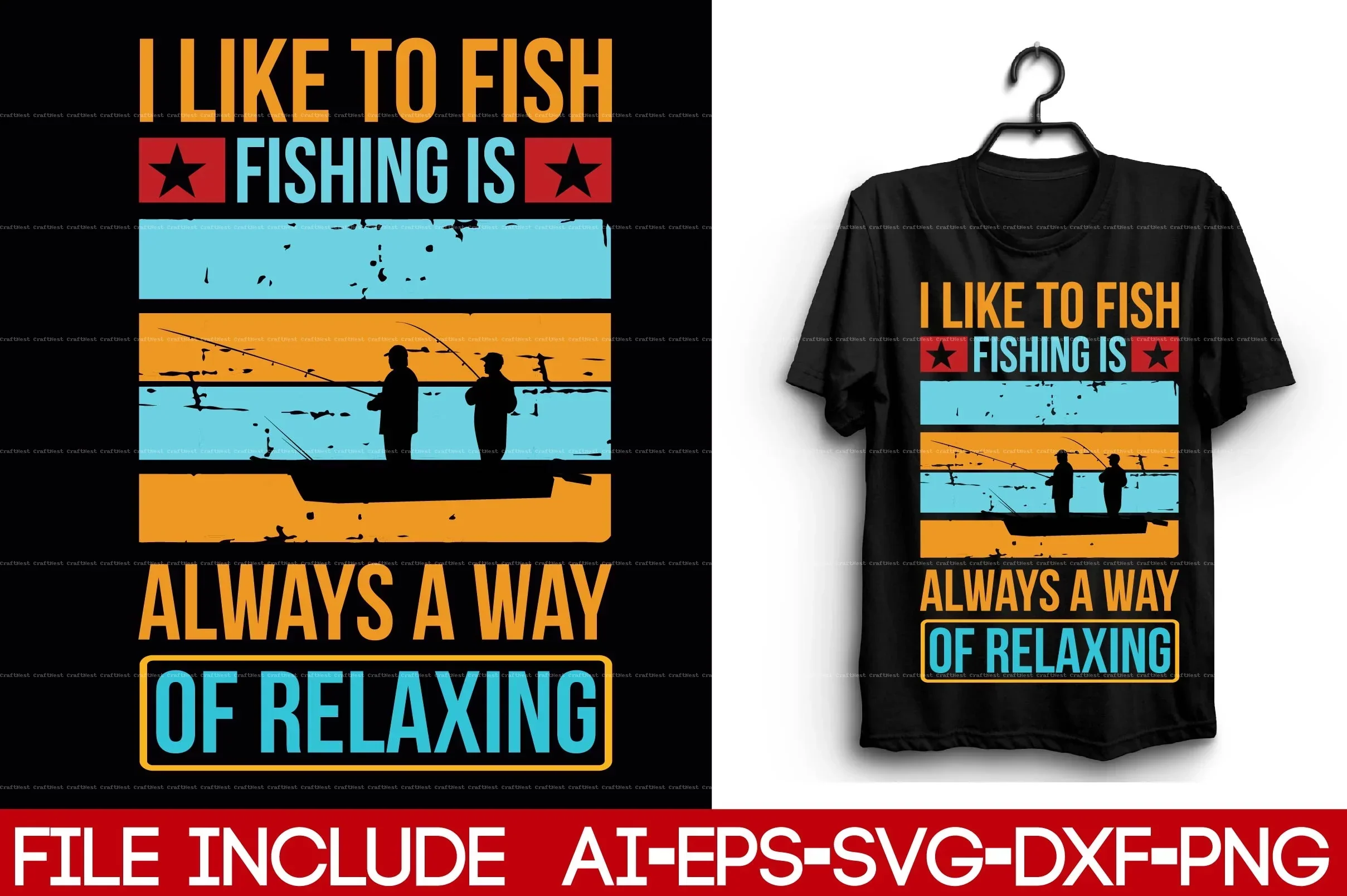 Fishing T-Shirt Design SVG Bundle - Image 9