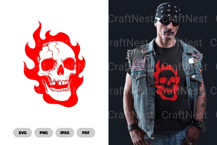 Flaming Skull SVG Bundle