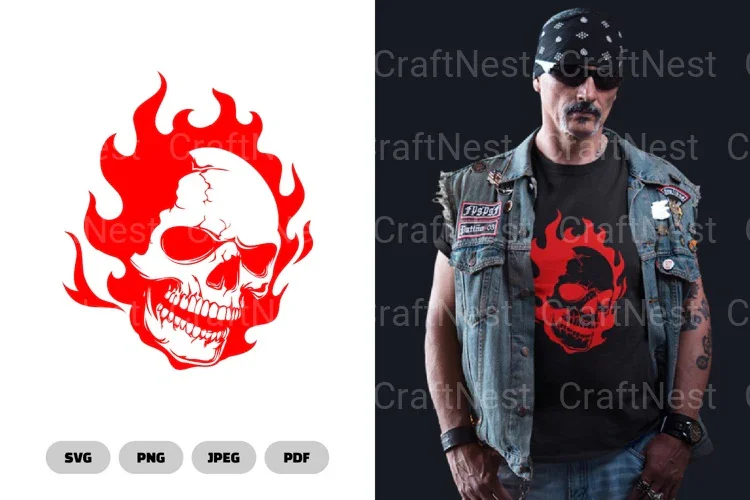 Flaming Skull SVG Bundle