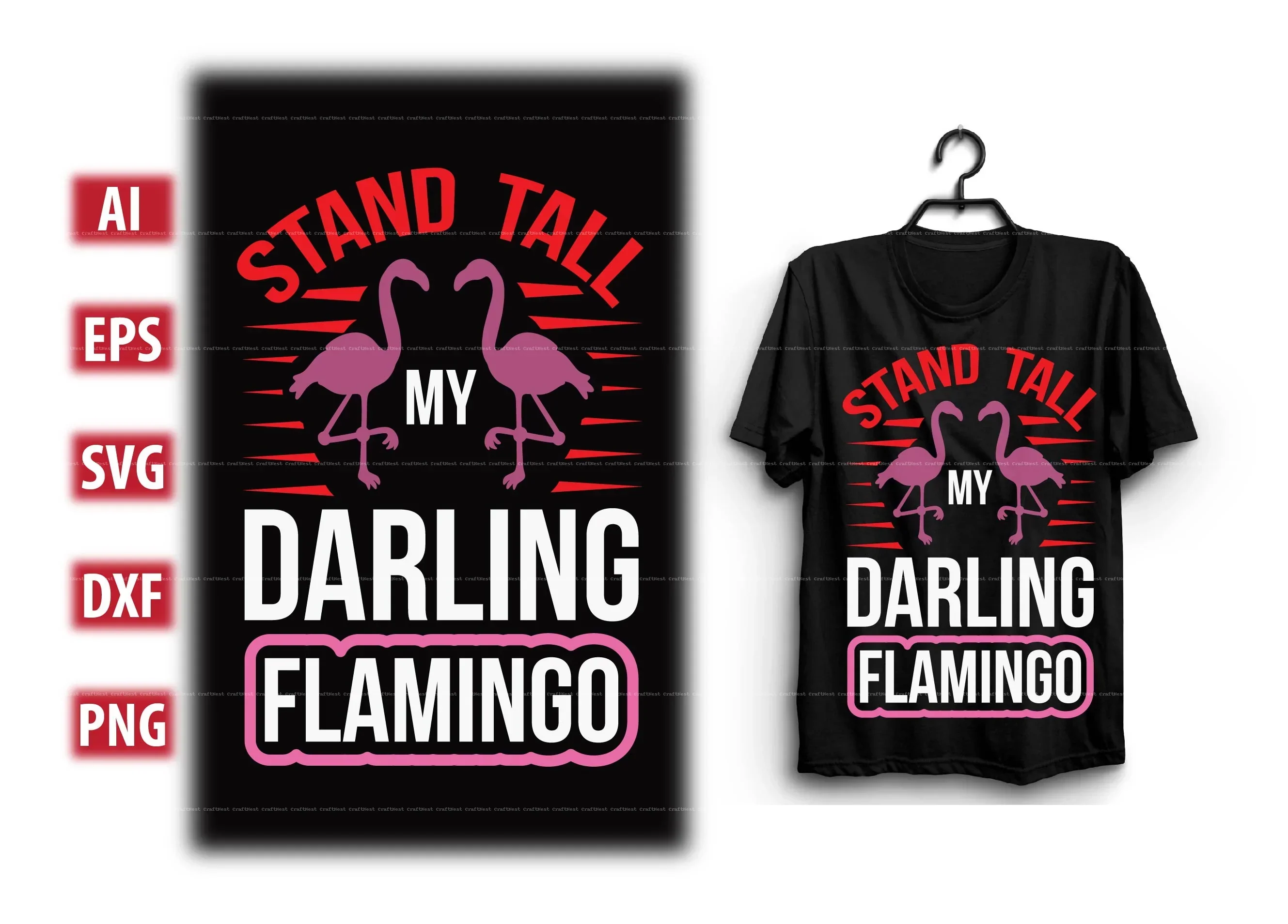 Flamingo T-Shirt Design SVG Bundle - Image 4