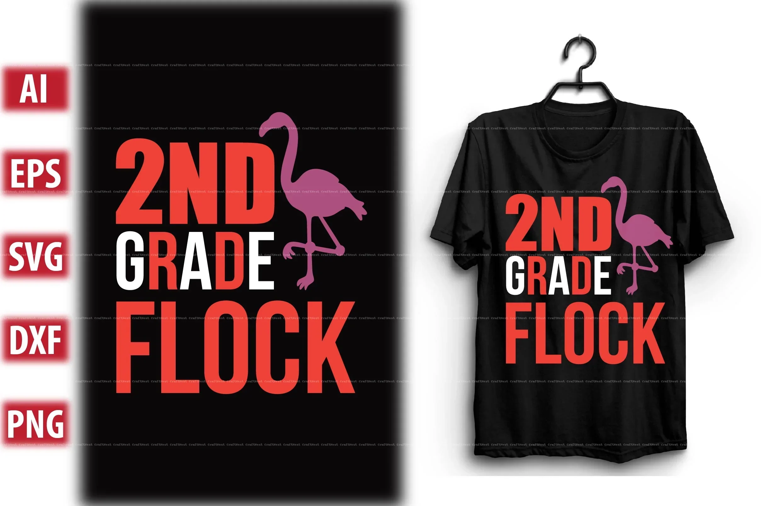 Flamingo T-Shirt Design SVG Bundle - Image 7