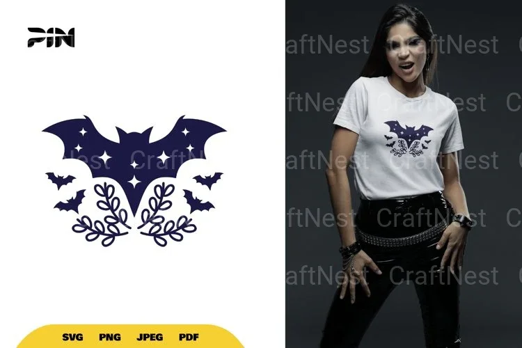 Floral Bat SVG Bundle