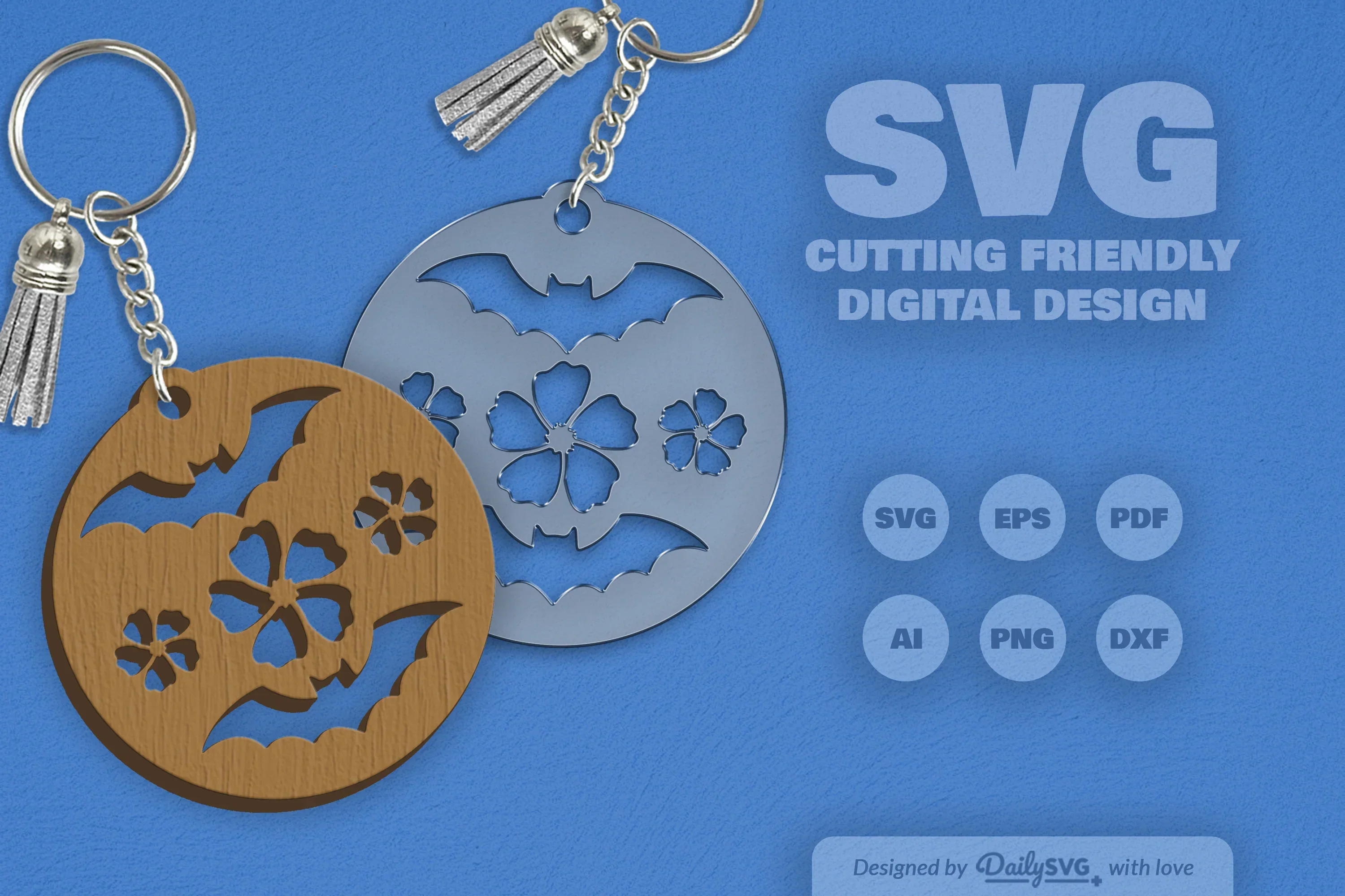 Floral Bats Halloween Clipart SVG Bundle - Image 11