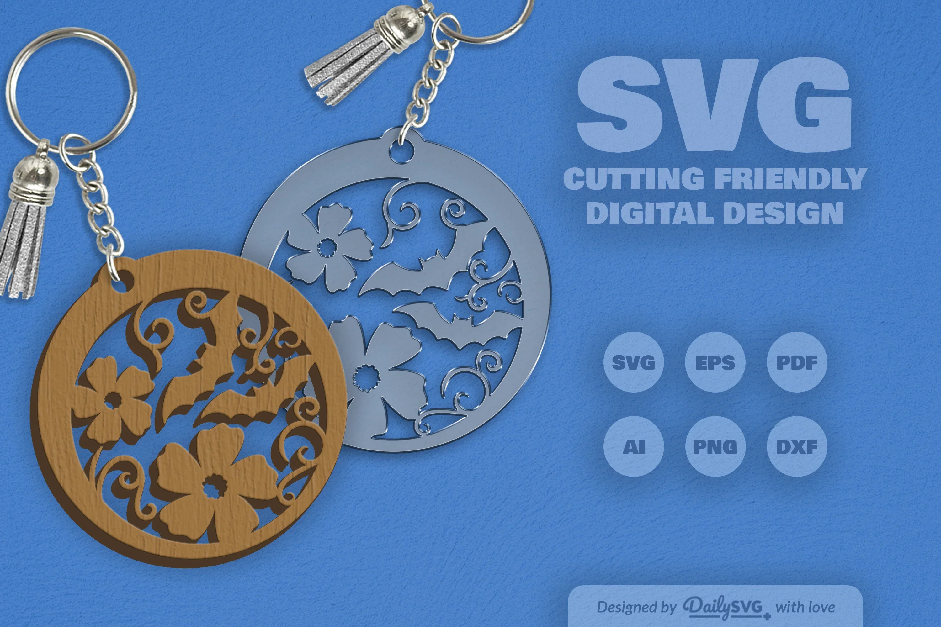 Floral Bats Halloween SVG Bundle - Image 2