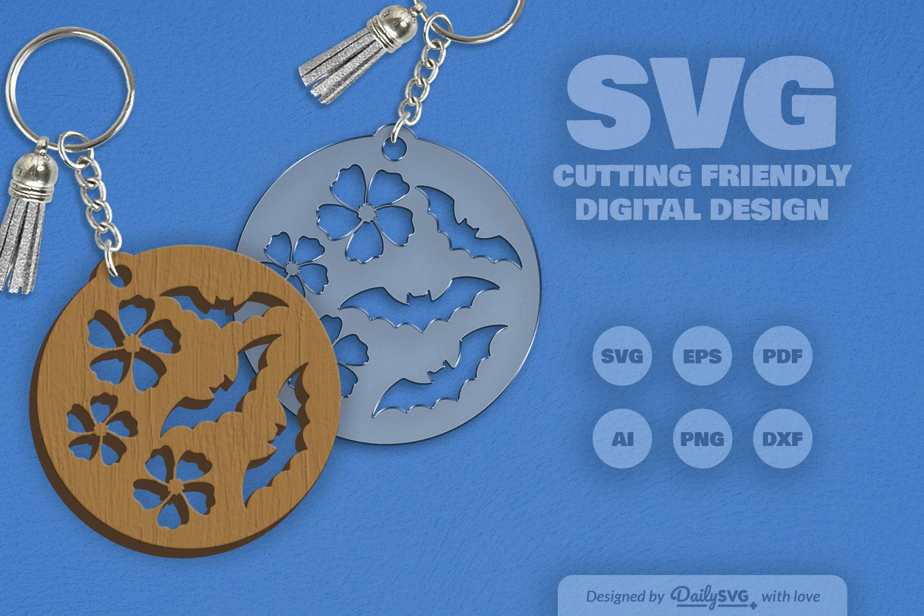 Floral Bats Halloween SVG Bundle - Image 2