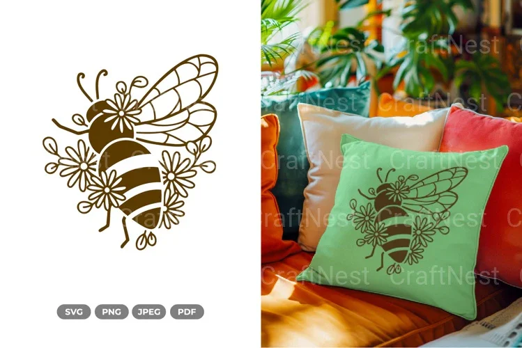 Floral Bee Spring SVG Bundle