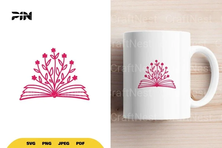 Floral Book SVG Bundle