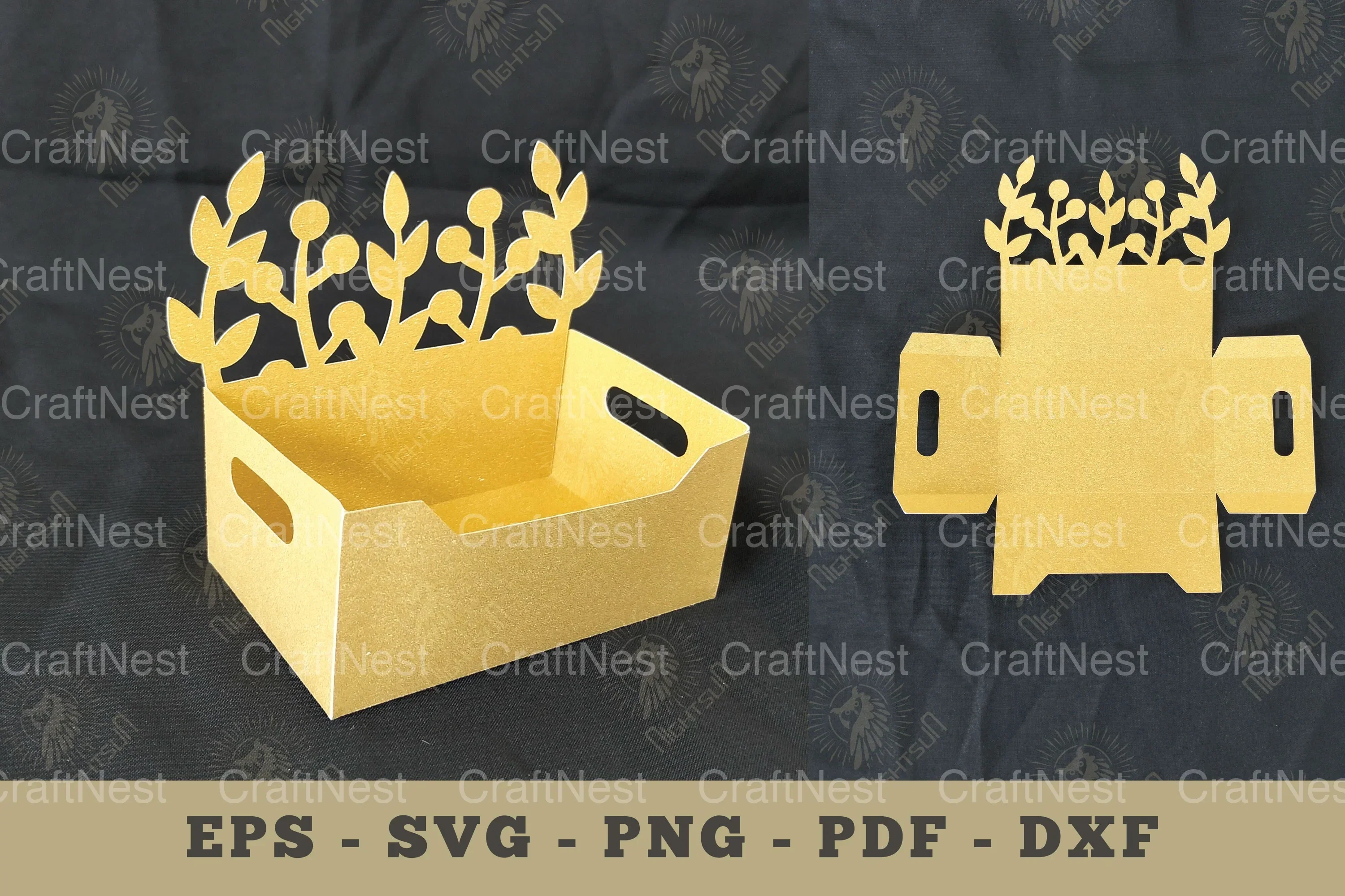 Floral Box Display Papercut Craft Bundle