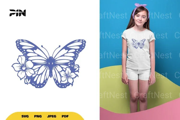 Floral Butterfly SVG Bundle
