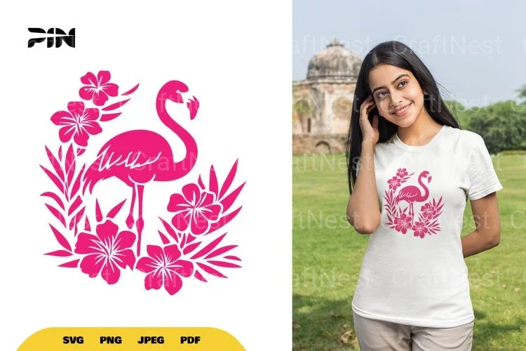 Floral Flamingo SVG Bundle