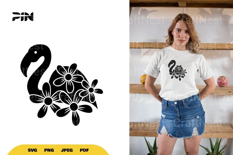 Floral Flamingo SVG Bundle