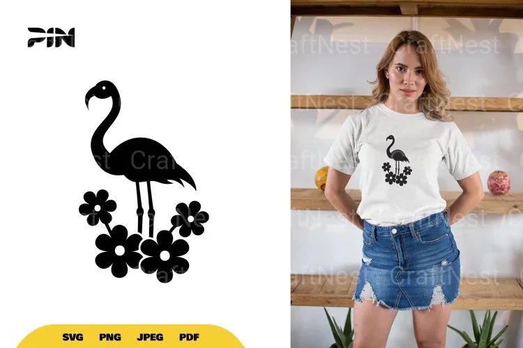 Floral Flamingo SVG Bundle