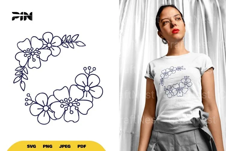Floral Frame SVG Bundle