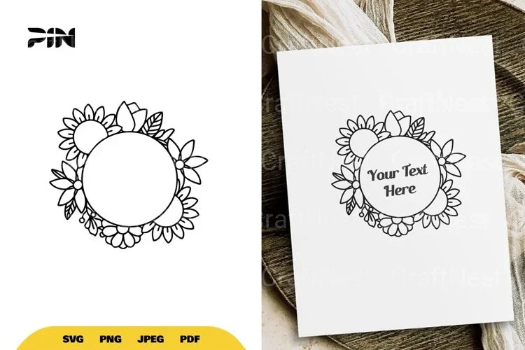 Floral Frame SVG Bundle