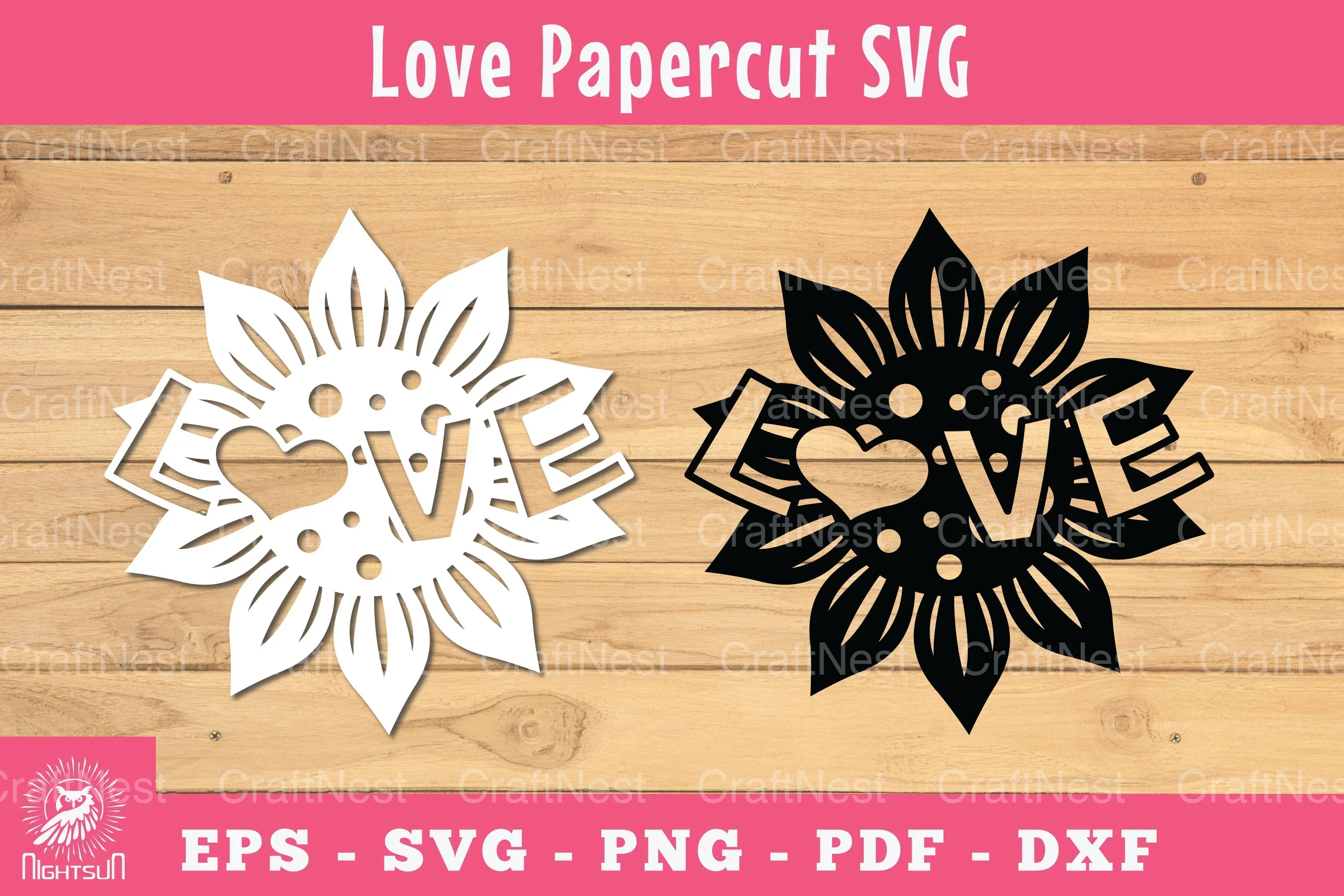Floral Love Papercut Clipart Bundle