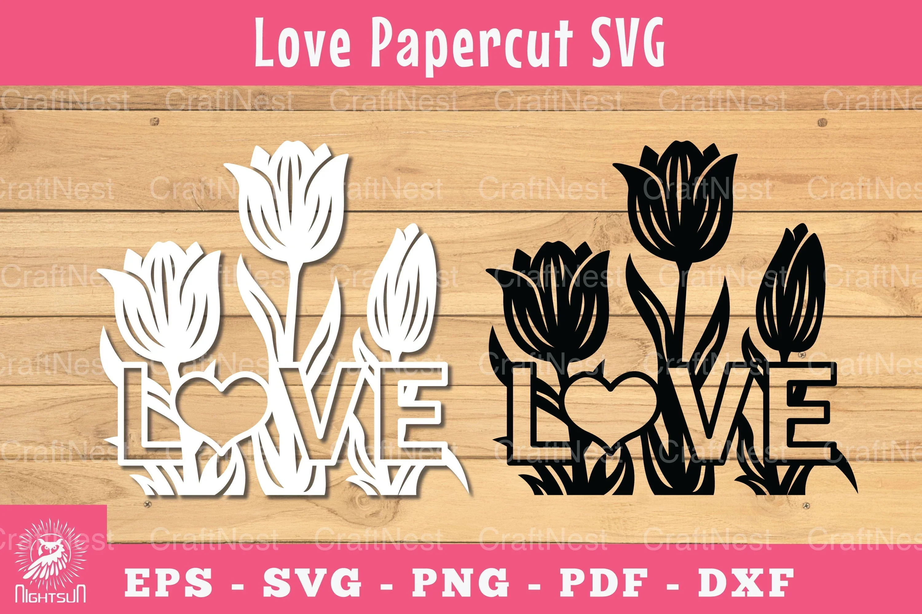Floral Love Papercut SVG Bundle