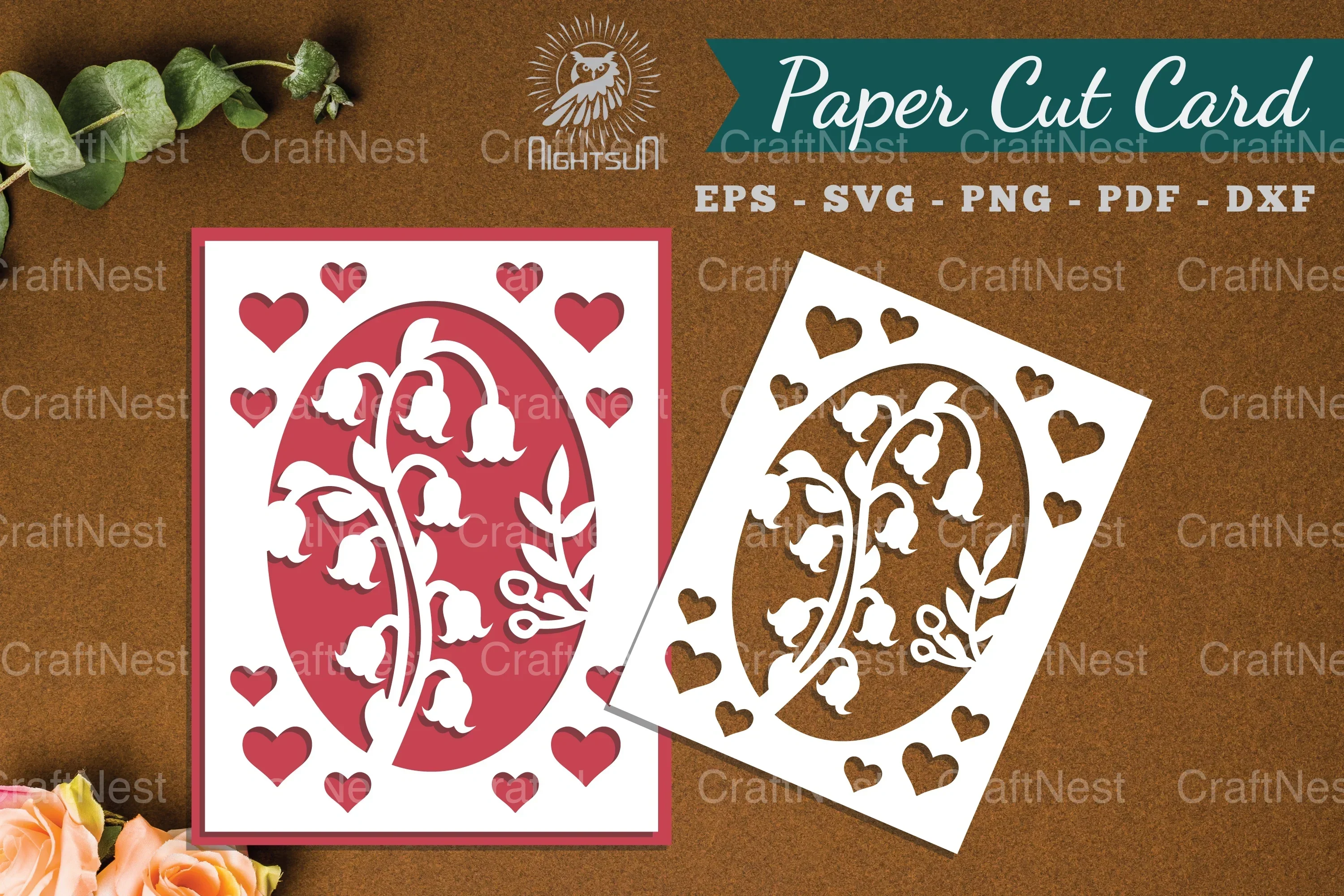 Floral Paper Cut Card SVG Bundle