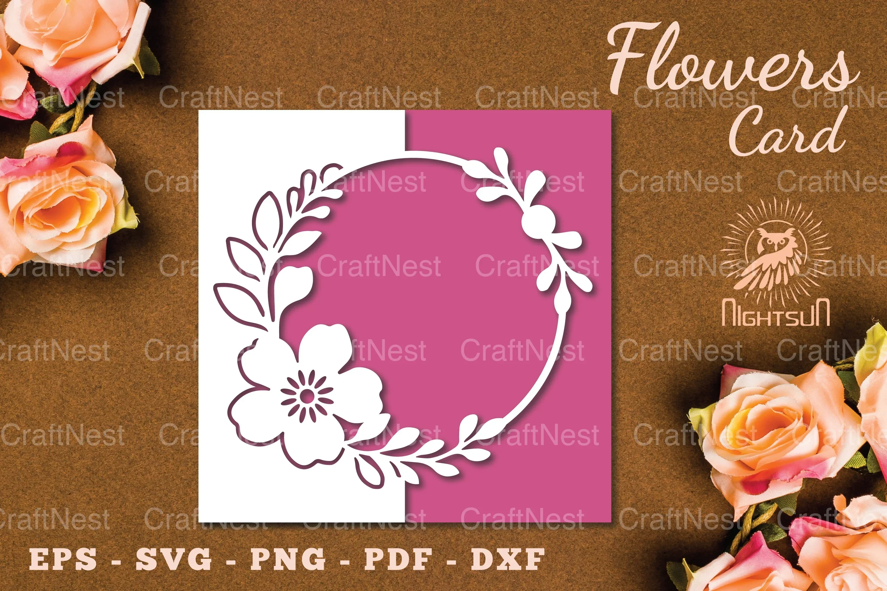 Floral Papercut Card Clipart Bundle