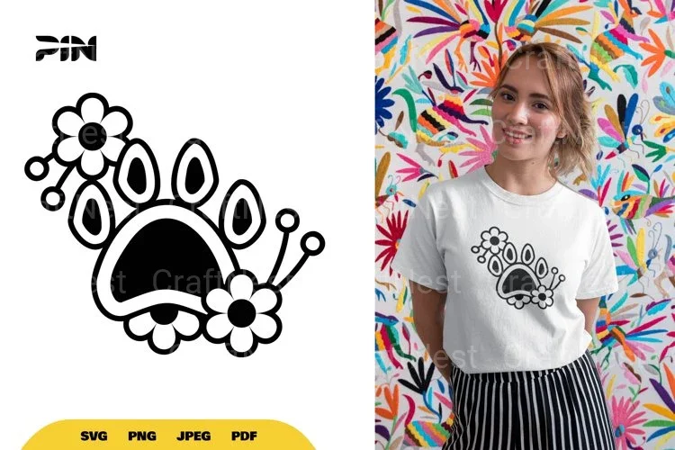 Floral Paw SVG Bundle