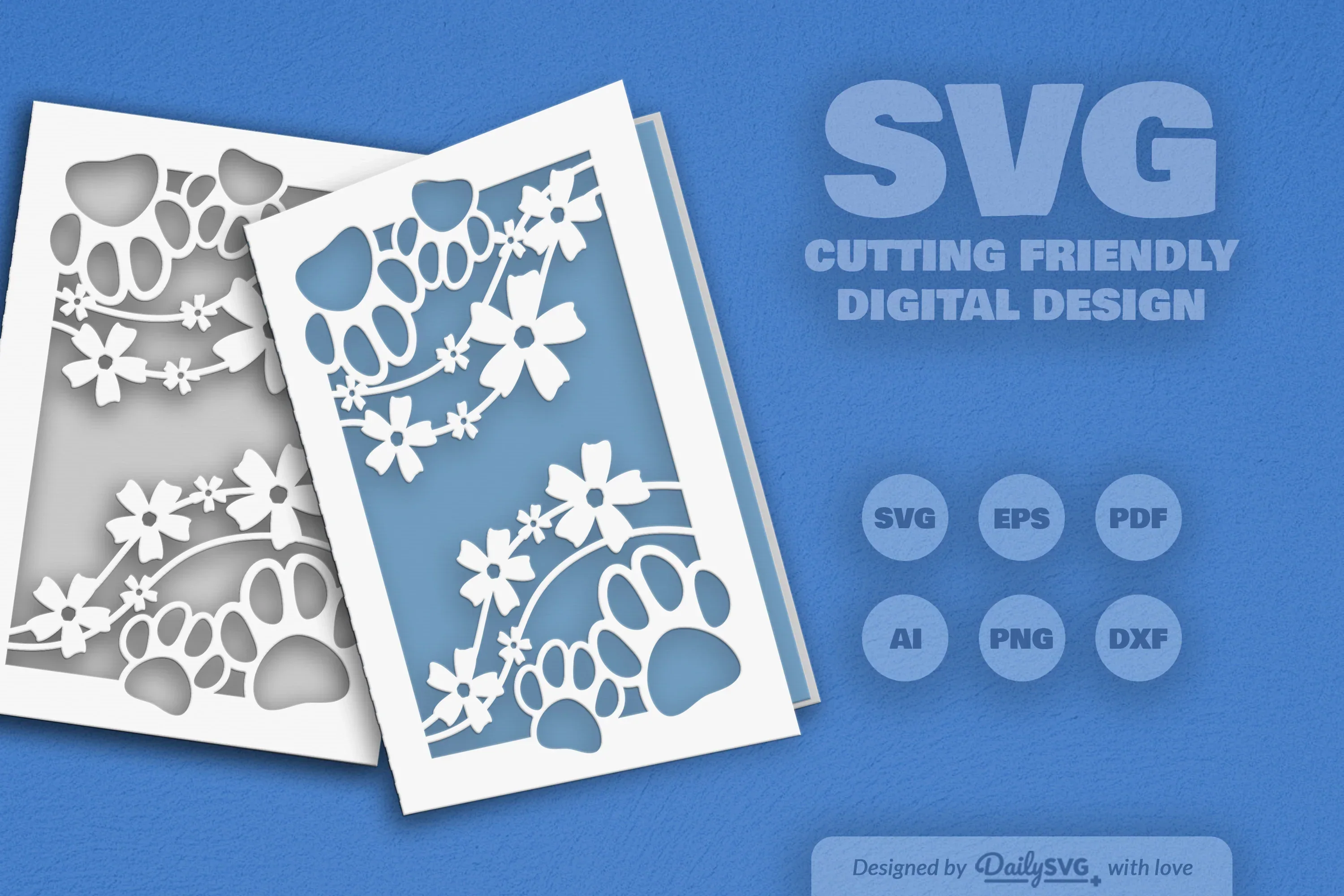 Floral Paw SVG Bundle for Pet Lovers - Image 2