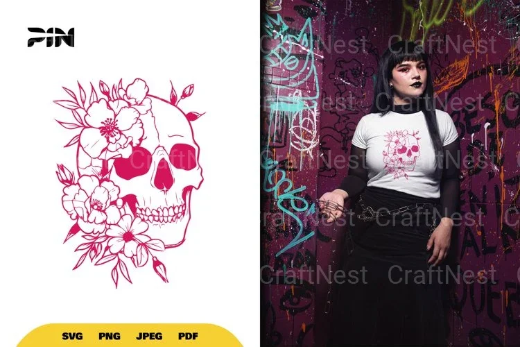 Floral Skull SVG Bundle