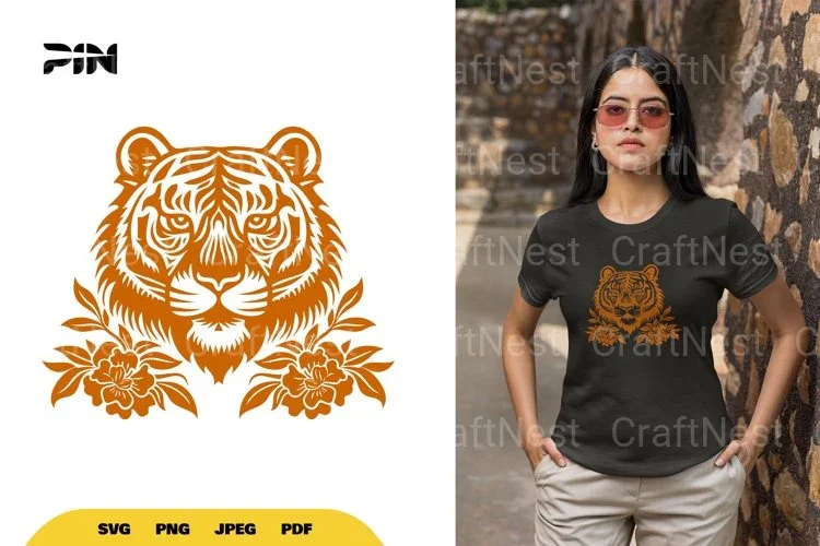 Floral Tiger Nature SVG Bundle