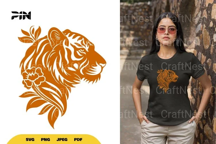 Floral Tiger Nature SVG Bundle